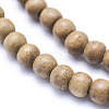 Natural Camphor Wood Beads Strands X-WOOD-P011-10-6mm-3