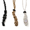 Adjustable Braided Waxed Polyester Cord Macrame Pouch Necklace Making NJEW-TAC0008-03-1