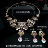 Alloy & Rhinestone Studs Earrings & Necklaces Set PW-WG1364A-02-1