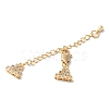 Brass Micro Pave Cubic Zirconia Chain Extender KK-G503-02G-2