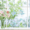 16 Sheets 4 Styles Waterproof PVC Colored Laser Stained Window Film Static Stickers DIY-WH0314-078-7