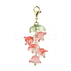 Glass & Acrylic Pendant Decorations HJEW-TA00091-02-1