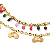 304 Stainless Steel Enamel Anklets AJEW-P125-01B-G-2