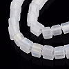 Transparent Frosted Glass Bead Strands GLAA-N047-08-B10-3