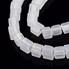 Transparent Frosted Glass Bead Strands GLAA-N047-08-B10-3