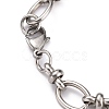 304 Stainless Steel Oval Link Chain Bracelets X-BJEW-Z011-12P-2