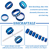 Unicraftale 14pcs 7 size Unisex Titanium Steel Grooved Finger Ring Sets RJEW-UN0002-65BL-5