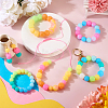 Pandahall 72Pcs 12 Colors Luminous Round Food Grade Silicone Beads SIL-TA0001-38-8