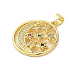 Rack Plating Brass Micro Pave Cubic Zirconia Pendants KK-P279-19G-2