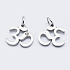 Eco-Friendly 316 Surgical Stainless Steel Micro Pave Cubic Zirconia Charms RB-I078-69P-NR-2