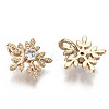 Brass Micro Pave Cubic Zirconia Charms KK-R111-059-2