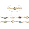 Heart Handmade Natural Gemstone Beaded Chains CHC-M024-19G-2