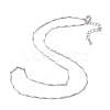 Brass Bar Link Chain Necklaces NJEW-K123-01P-2