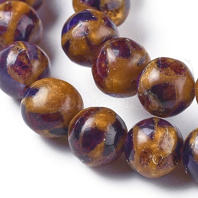 Synthetic Gold Clinquant Stone Beads Strands G-E551-A-1