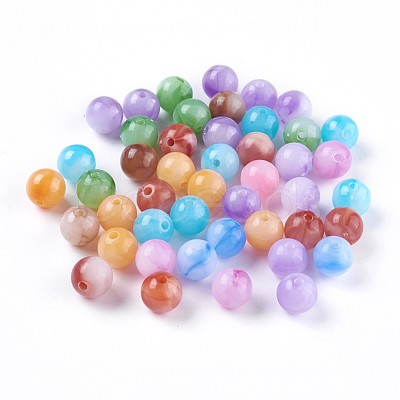 Acrylic Imitation Jade Beads MACR-E025-25-10mm-1