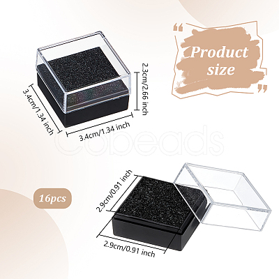 Plastic Badge Storage Box CON-WH0086-121C-1