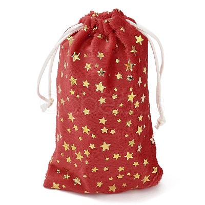 Gold Stamping Christmas Velvet Storage Bags ABAG-Q053-01A-02A-1