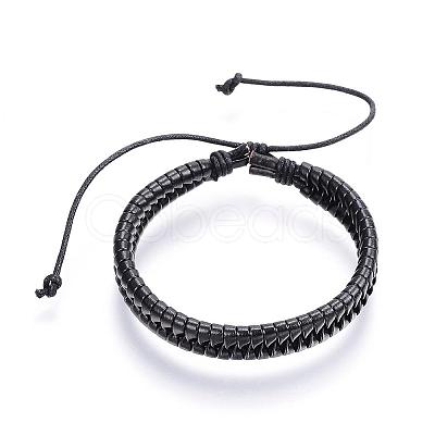 Adjustable PU Leather Cord Bracelets BJEW-P099-03B-1