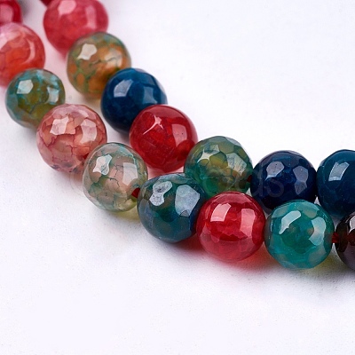 Natural Agate Round Beads Strand G-L084-6mm-16-1