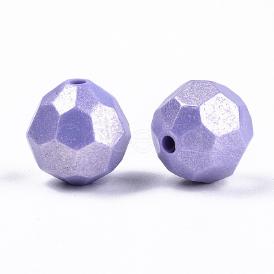 Spray Painted Acrylic Beads MACR-T037-05-1