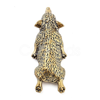 Brass Corgi Puppy Figurines Statues for Home Desktop Ornament Decor DJEW-Z008-01AB-1