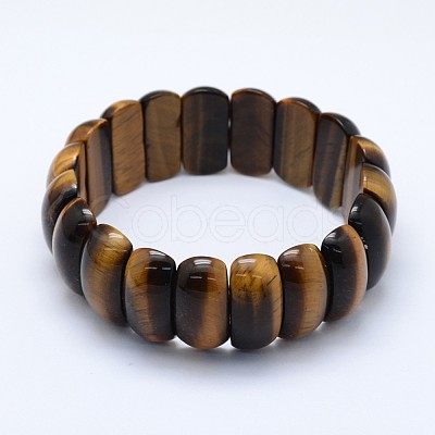 Natural Tiger Eye Beads Stretch Bracelets BJEW-I265-B03-1