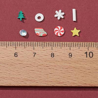 25G Christmas Handmade Polymer Clay Cabochons CLAY-FS0001-14-1