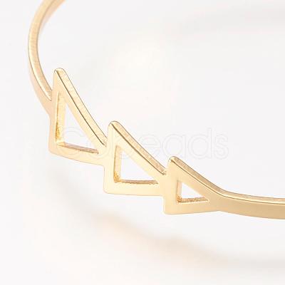 Brass Cuff Bangle BJEW-P168-F13-1