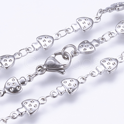 304 Stainless Steel Chain Necklaces STAS-P164-15P-1