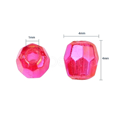 AB Color Plated Eco-Friendly Transparent Acrylic Beads TACR-CJ0001-13-1