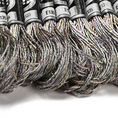 10 Skeins 12-Ply Metallic Polyester Embroidery Floss OCOR-Q057-A17-1