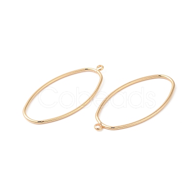 Brass Open Back Bezel Pendants KK-O144-06G-1