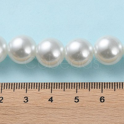 Baking Painted Pearlized Glass Pearl Round Bead Strands X-HY-Q003-12mm-01-1