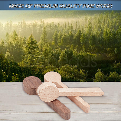 Gorgecraft 4Pcs 2 Style Walnutwood & Beechwood Spoon Mold DIY-GF0005-08-1