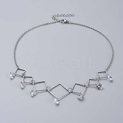 304 Stainless Steel Necklaces NJEW-JN02685-01-1