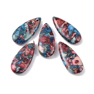 Dyed Synthetic Imperial Jasper Pendants G-P529-07A-1