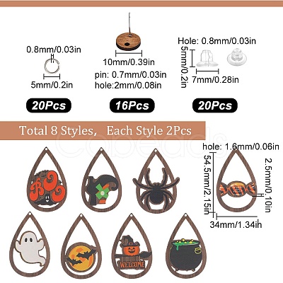 SUNNYCLUE DIY Halloween Drop Earring Making Kit DIY-SC0021-79-1