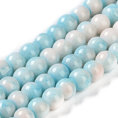 Baking Paint Glass Bead Strands GLAA-H031-01A-10-1