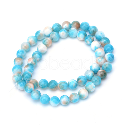 Natural Dyed Persian Jade Gemstone Bead Strands X-G-R271-6mm-XP16-1