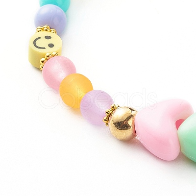 Acrylic Beads and Opaque Polystyrene Plastic Beads Mobile Straps HJEW-JM00556-1