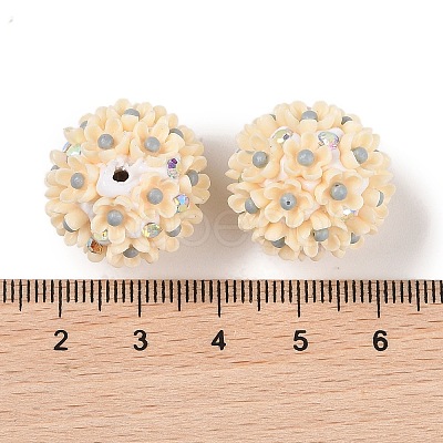 Handmade Polymer Clay Rhinestone Beads CLAY-H003-03D-1