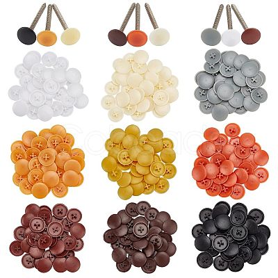 CHGCRAFT 450Pcs 9 Colors Plastic Screw Covers DIY-CA0004-12-1