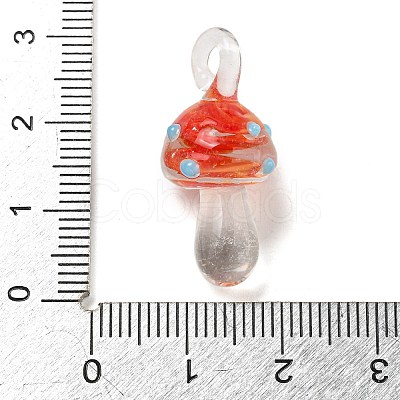 Handmade Lampwork Pendants LAMP-S067-02G-1