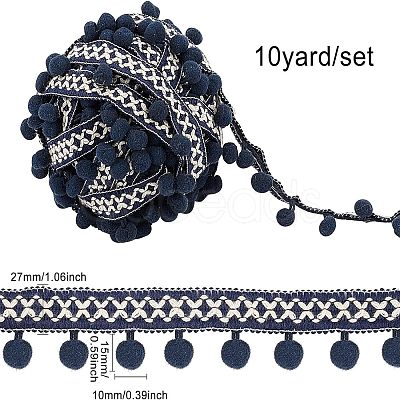 Ethnic Style Trim Fringe Ribbon Ball OCOR-FG0001-04-1