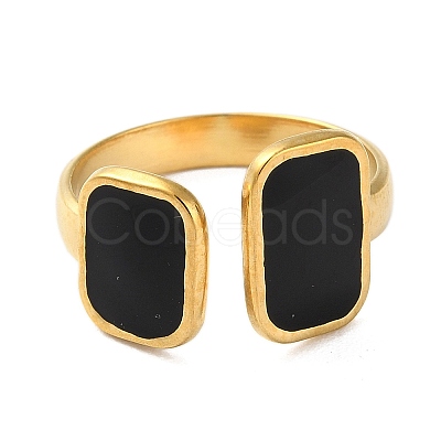 304 Stainless Steel Enamel Cuff Rings RJEW-M171-13G-1