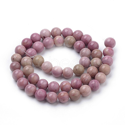 Natural Rhodonite Beads Strands G-S259-08-6mm-1