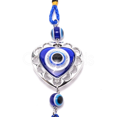 Alloy & Glass Pendant Decorations HJEW-WH0017-27-1