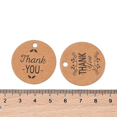 100Pcs Kraft Paper Thank You Printed Gift Tags CDIS-H007-06-1