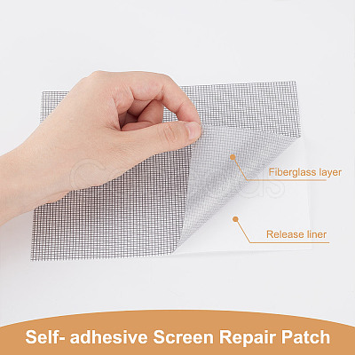 12Pcs Rectangle Glass Fiber Net Patches FIND-WH0428-09A-1