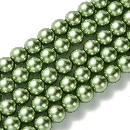 Eco-Friendly Grade A Glass Pearl Beads HY-J002-8mm-HX071-1